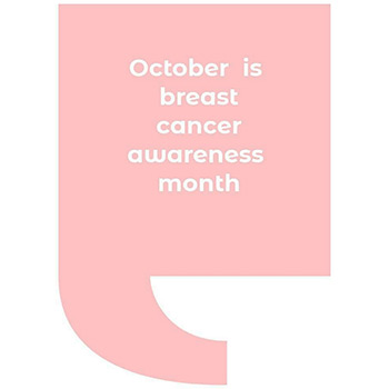 Ottobre, il Mese della sensibilizzazione sul cancro al seno