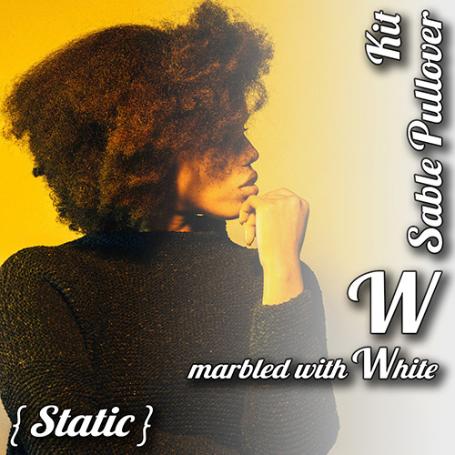 W: {Static} marbled with White