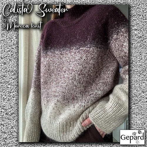 km326 Pattern Calista Sweater by Moreca knit with Gepard 