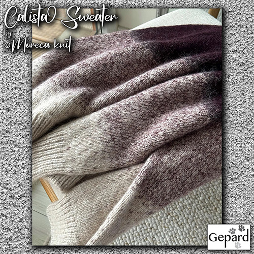 km326 Pattern Calista Sweater by Moreca knit with Gepard 
