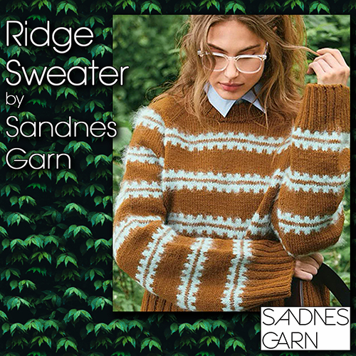 km372 Pattern Ridge Sweater by Sandnes Garn