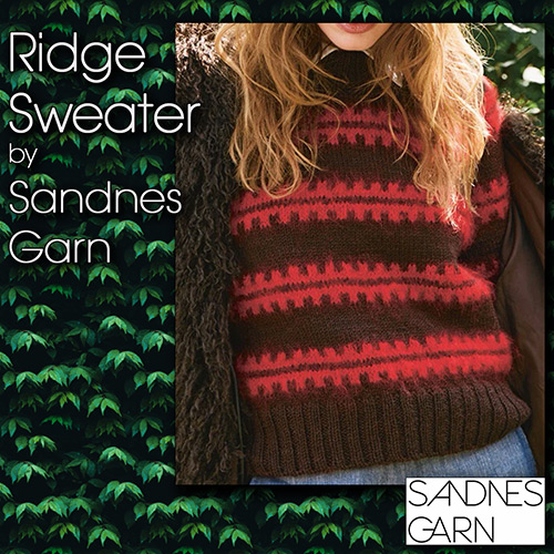 km372 Pattern Ridge Sweater by Sandnes Garn