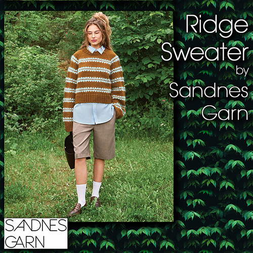 km372 Pattern Ridge Sweater by Sandnes Garn