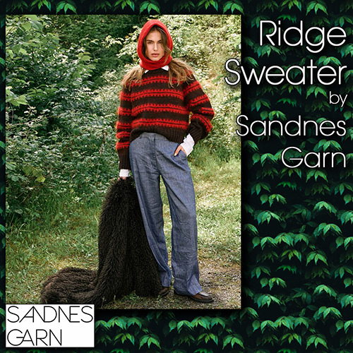 km372 Pattern Ridge Sweater by Sandnes Garn