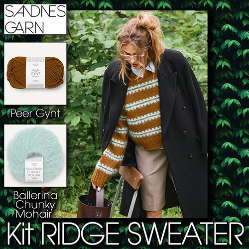 km372 Kit Ridge Sweater : Sandnes Garn