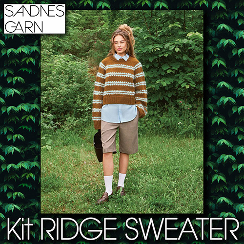 km372 Kit Ridge Sweater with Sandnes Garn
