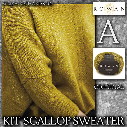 km377 Scallop Sweater A with Rowan
