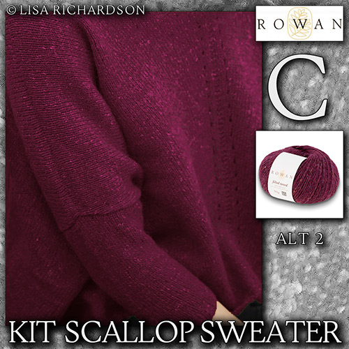 km377 Scallop Sweater C with Rowan