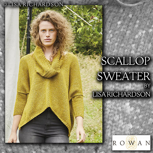 km377 Pattern Scallop Sweater by Lisa Richardson