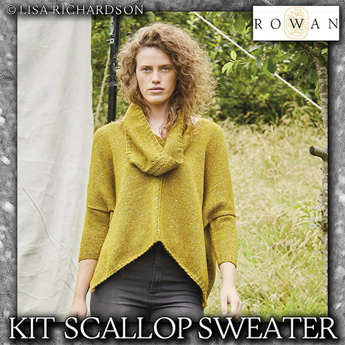 km377 Scallop Sweater with Rowan