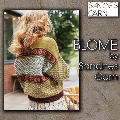 km378 Pattern Blome Damegenser by Sandnes Garn