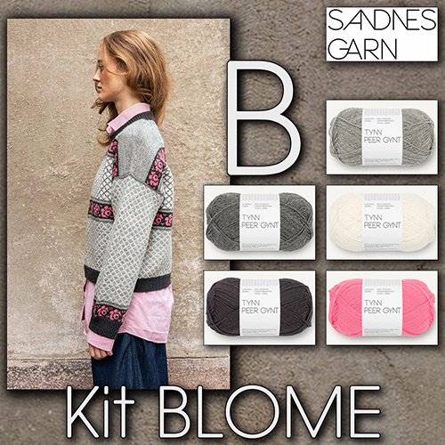 km378 Kit Blome B with Sandnes Garn