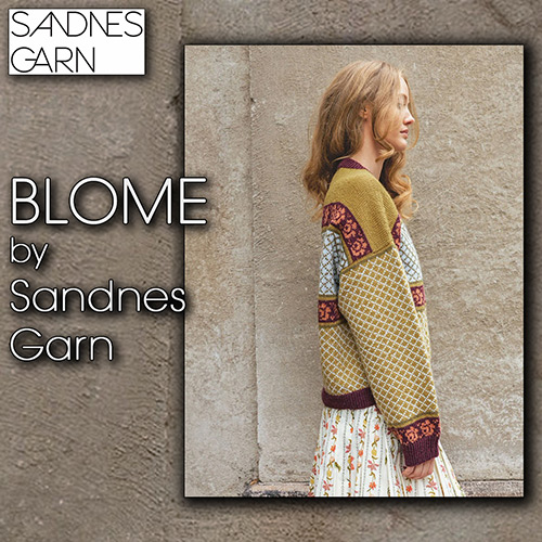 km378 Pattern Blome Damegenser by Sandnes Garn