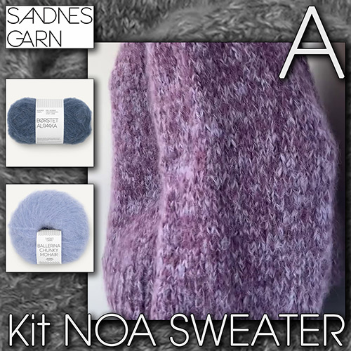 km379 Kit Noa Sweater A with Sandnes Garn