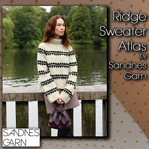 km380 Pattern Ridge Sweater Atlas by Sandnes Garn