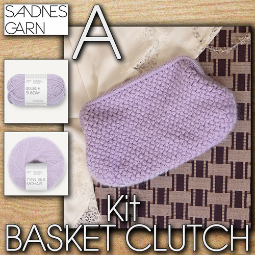 km387 Kit Basket Clutch A with Sandnes Garn