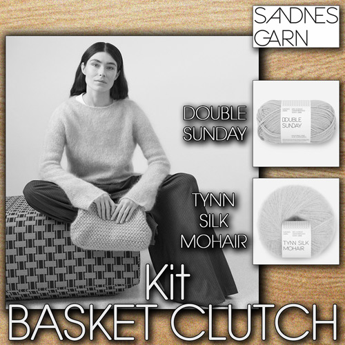 km387 Kit Basket Clutch : Sandnes Garn