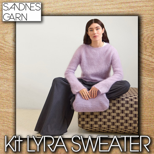 km387 Kit Lyra Sweater + Basket Clutch with Sandnes Garn