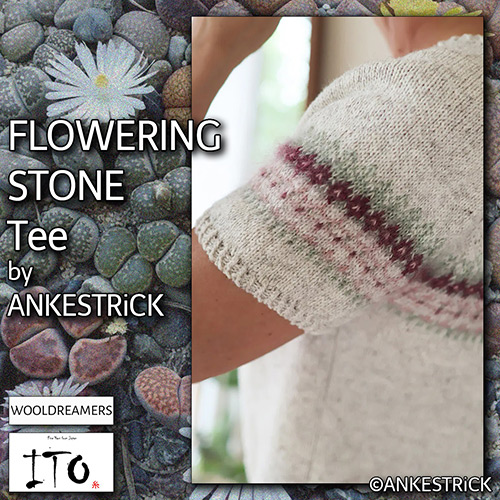 km392 Pattern Flowering Stone Tee