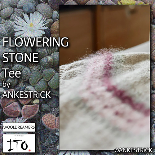 km392 Pattern Flowering Stone Tee