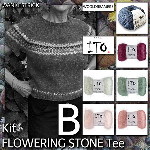 km392 Kit Flowering Stone Tee : WoolDreamers + ITO Yarn