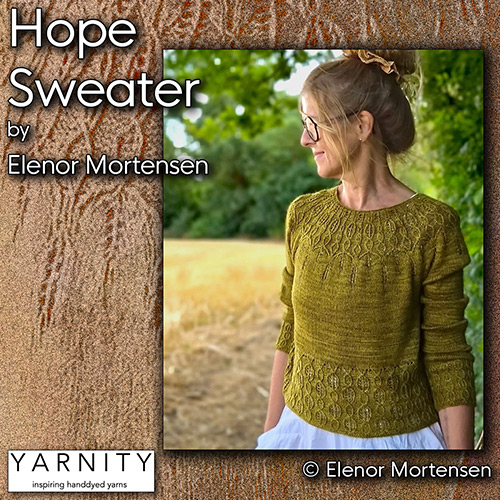 km409 Pattern Hope Sweater by Elenor Mortensen : Yarnity Yarn