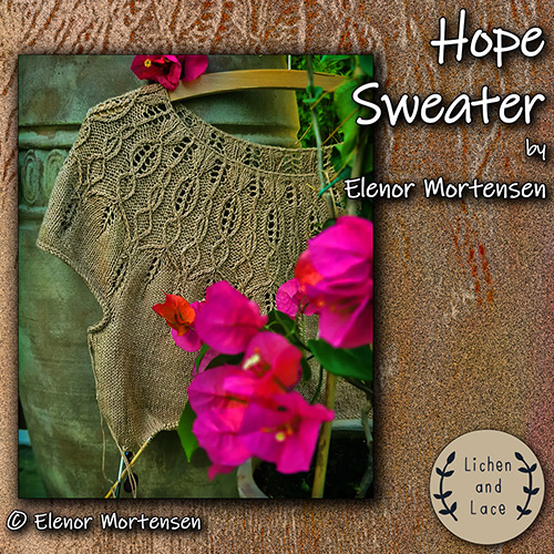 km415 Pattern Hope Sweater by Elenor Mortensen : Lichen and Lace
