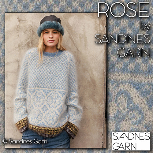 km419 Pattern Rose by Sandnes Garn