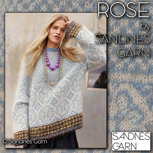 km419 Pattern Rose by Sandnes Garn