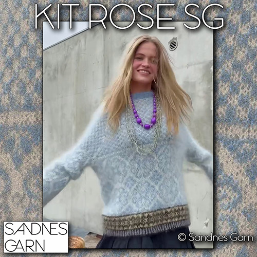 km419 Kit Rose SG with Sandnes Garn - Taglie