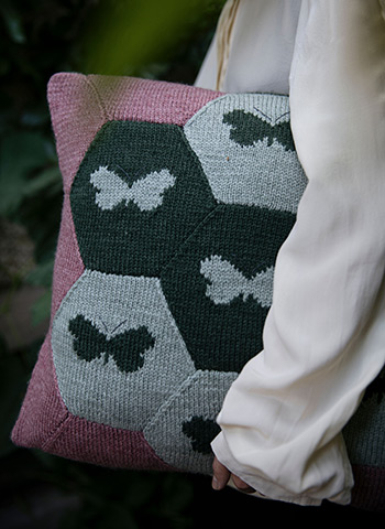 pb58: Butterfly Patchwork Cushion